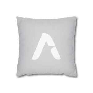 Minimalist Logo Square Pillowcase — Soft Spun Polyester Decorative Throw Pillow Cover