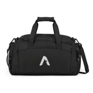 Abstract A Logo Gym Bag | Black Duffle, Athletic Travel Bag