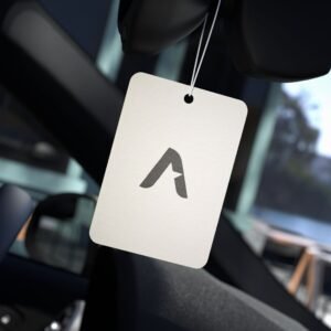 Minimalist Monogram 'A' Car Air Freshener - Neutral Scent, Sleek Hanging Design
